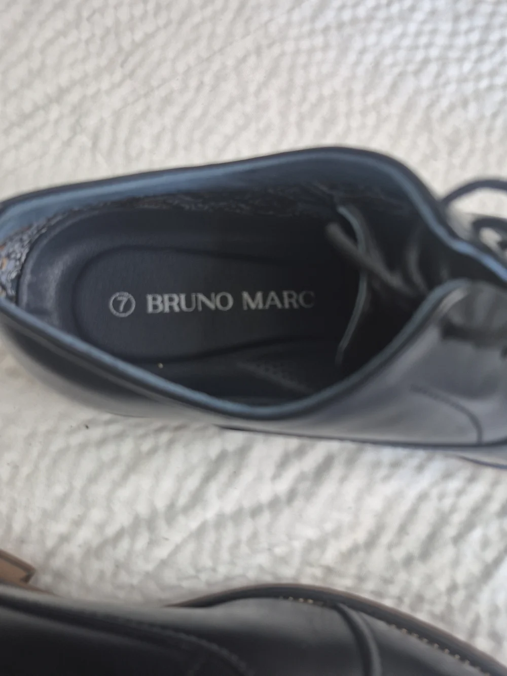 BRUNO MARC Louis 2 Mens 7 Black Cap Toe Oxford Business Formal Dress Shoes